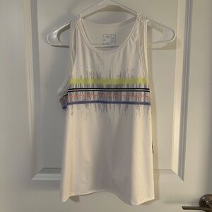 White Lucky In Love tank, Size S, NWT